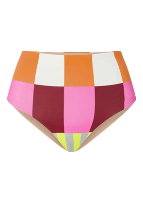 Cala de la Cruz Elisa chequered bikini bottom - Pink