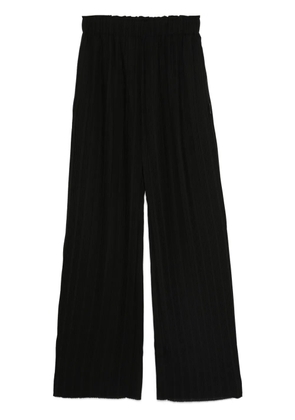 HUGO plissé crepe trousers - Black