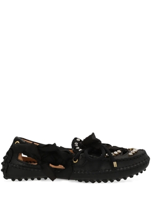 13 09 SR rhinestone-embellished loafers - Black