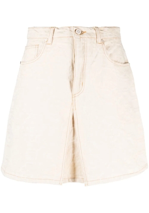 Casablanca monogram-jacquard denim skirt - Neutrals