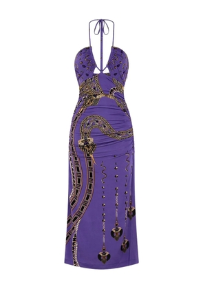 Camilla Luxorland Lady halterneck midi dress - Purple