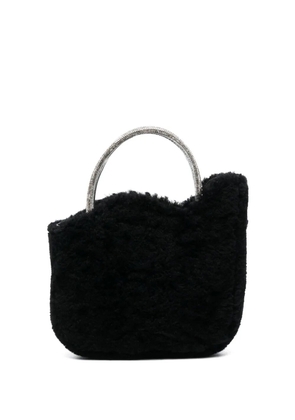 Le Silla micro Ivy shearling bag - Black