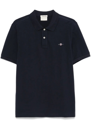 Gant shield-motif short-sleeve polo shirt - Blue