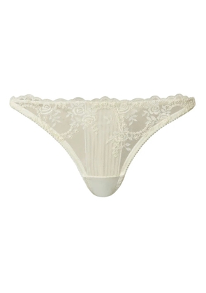 TWINSET laced g-string - White