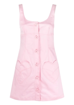 MOSCHINO JEANS heart-motif stretch-cotton midi dress - Pink