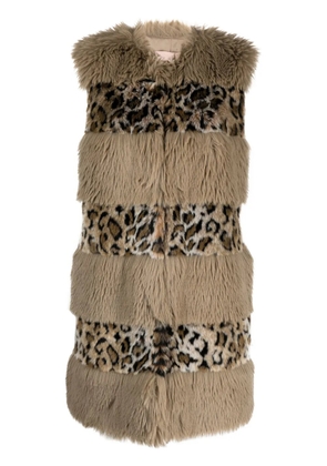 TWINSET animal-print faux-fur gilet - Neutrals