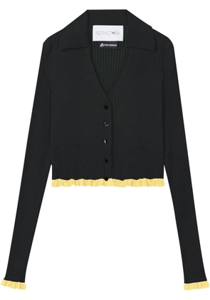 AZ FACTORY x Ester Manas ribbed cropped cardigan - Black
