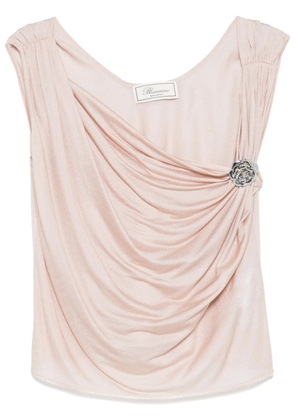 Blumarine crepe tank top - Pink