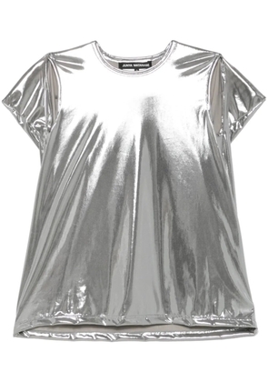 Junya Watanabe metallic-finish T-shirt - Silver