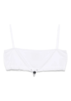 MOSCHINO JEANS poplin cropped top - White