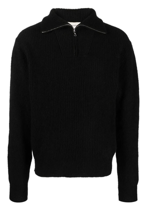 Officine Generale high-neck ribbed jumper - Black