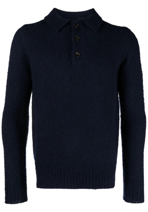 ASPESI knitted wool polo shirt - Blue