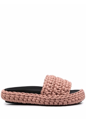 Nº21 braided rope slides - Pink