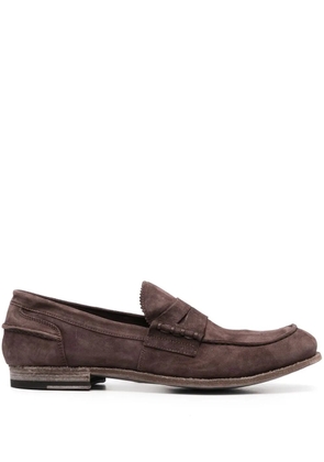 Officine Creative flat suede loafers - Brown