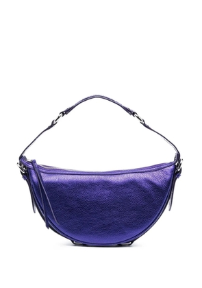 BY FAR pebble-texture leather shoulder bag - Purple