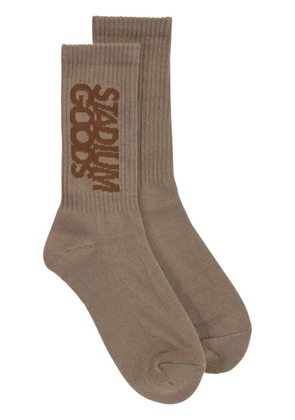 STADIUM GOODS® ribbed logo 'Wild Mushroom' socks - Brown