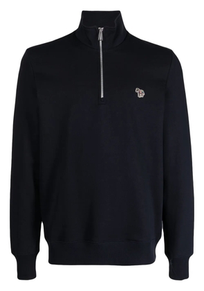 PS Paul Smith logo-patch funnel-neck sweatshirt - Blue