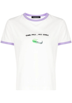 Ground Zero slogan-print jersey cotton T-shirt - White