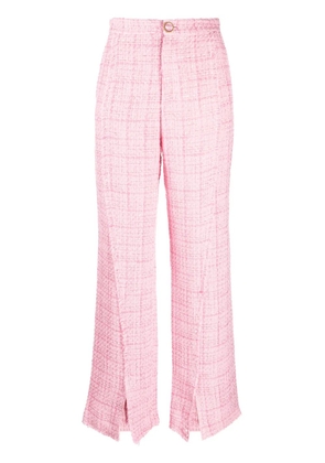 GCDS tweed tailored trousers - Pink
