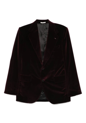 Husbands velvet single-breasted blazer - Purple