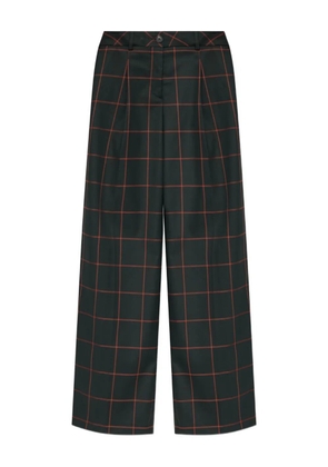 PS Paul Smith checked wide-leg trousers - Green