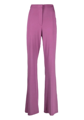 REMAIN split-cuff high-waisted flared trousers - Purple