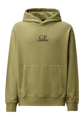 C.P. Company logo-embroidered hoodie - Green