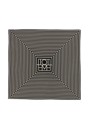 TOTEME Signature monogram silk scarf - Black