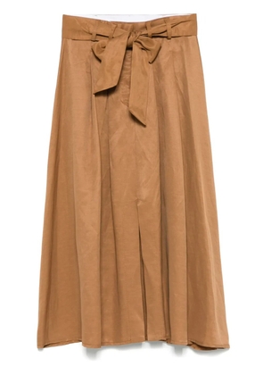kaos pleated midi skirt - Brown