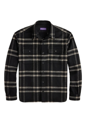 Ralph Lauren Purple Label plaid long-sleeve shirt - Black