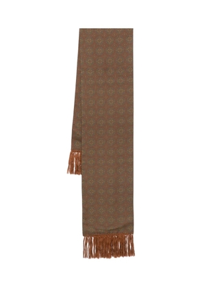 Husbands geometric-patterned scarf - Brown