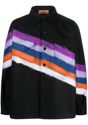 Missoni brushed-effect striped shirt jacket - Black