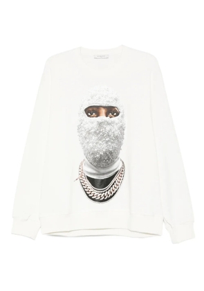 Ih Nom Uh Nit beaded-face sweatshirt - White