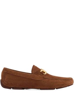 Ferragamo suede loafers - Brown