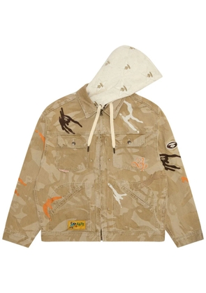 AAPE BY *A BATHING APE® logo-print jacket - Brown