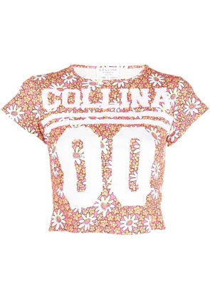 Collina Strada logo-print short-sleeve T-shirt - Pink