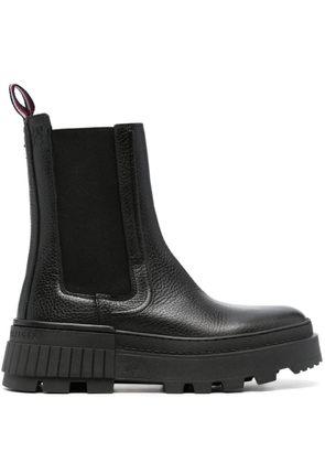 Tommy Hilfiger round-toe leather ankle boots - Black