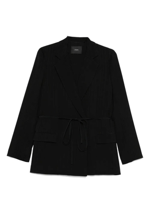 JOSEPH tie-waist pinstripe jacket - Black