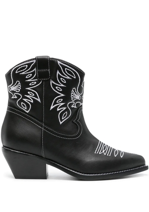 Le Silla Christine 70mm leather boots - Black