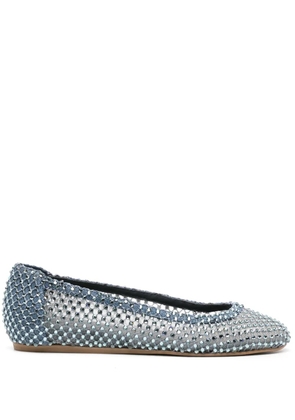 Le Silla Gilda crystal-embellished ballerina shoes - Blue