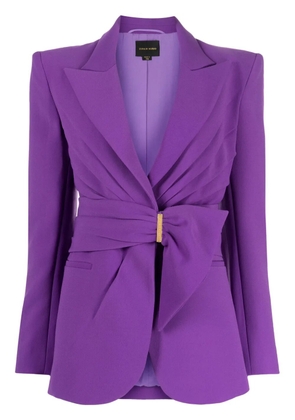 Zuhair Murad gathered belted blazer - Purple