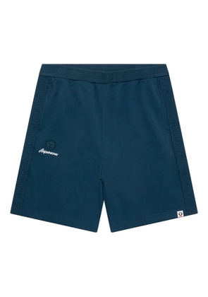 AAPE BY *A BATHING APE® logo-tape track shorts - Blue