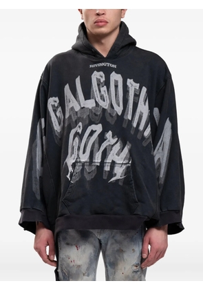 RRR123 graphic-print hoodie - Black