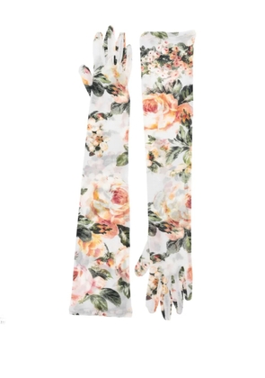 Magda Butrym floral-print gloves - Neutrals