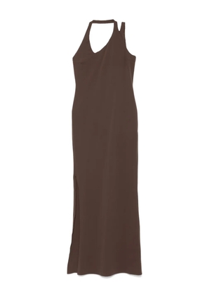 Patrizia Pepe halterneck maxi dress - Brown