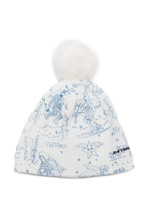 Rossignol x JCC pompom-detail printed beanie - White
