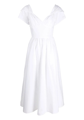 Vivetta flared mid-length dress - White