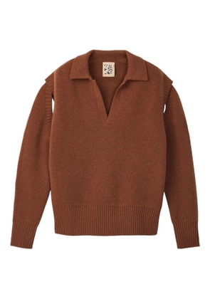 CamperLab polo-neck wool sweater - Brown