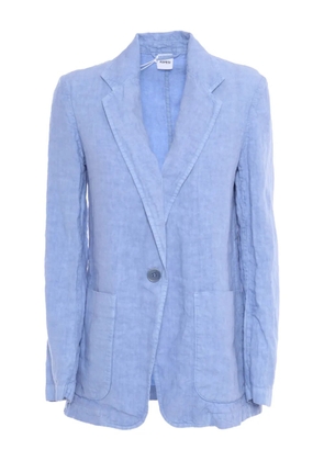 ASPESI single-button linen blazer - Blue