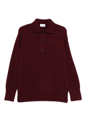 Malo button-placket sweater - Red